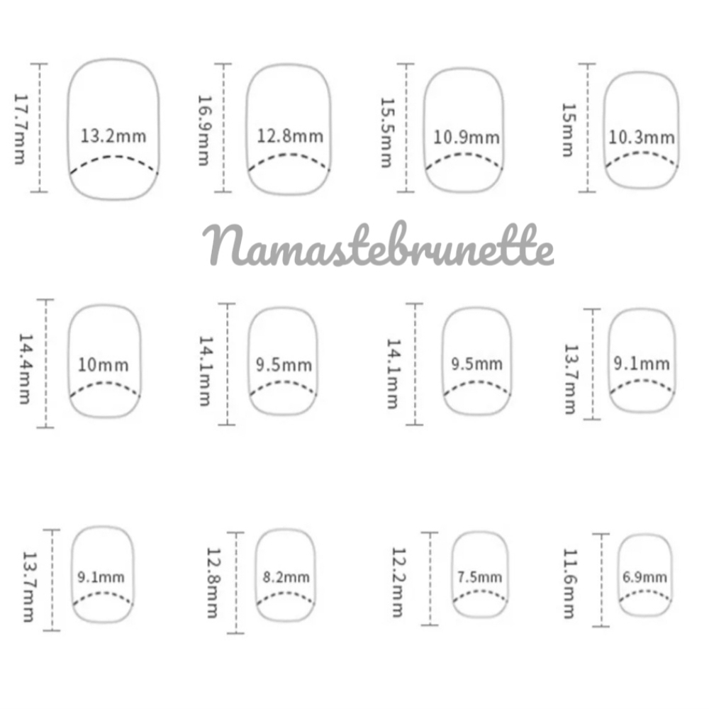 2/$16 Heart Rhinestone Press On Nails - Picture 11 of 16